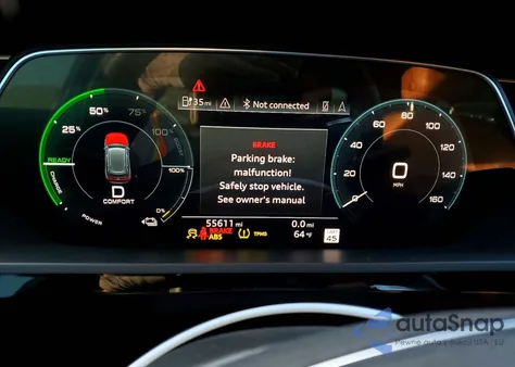 2019 Audi E-Tron Prestige z USA, uszkodzony, nr VIN WA1VABGE7KB017704